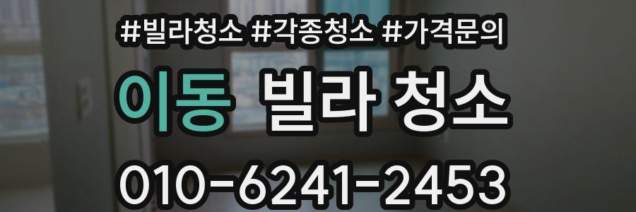 이동 빌라 청소