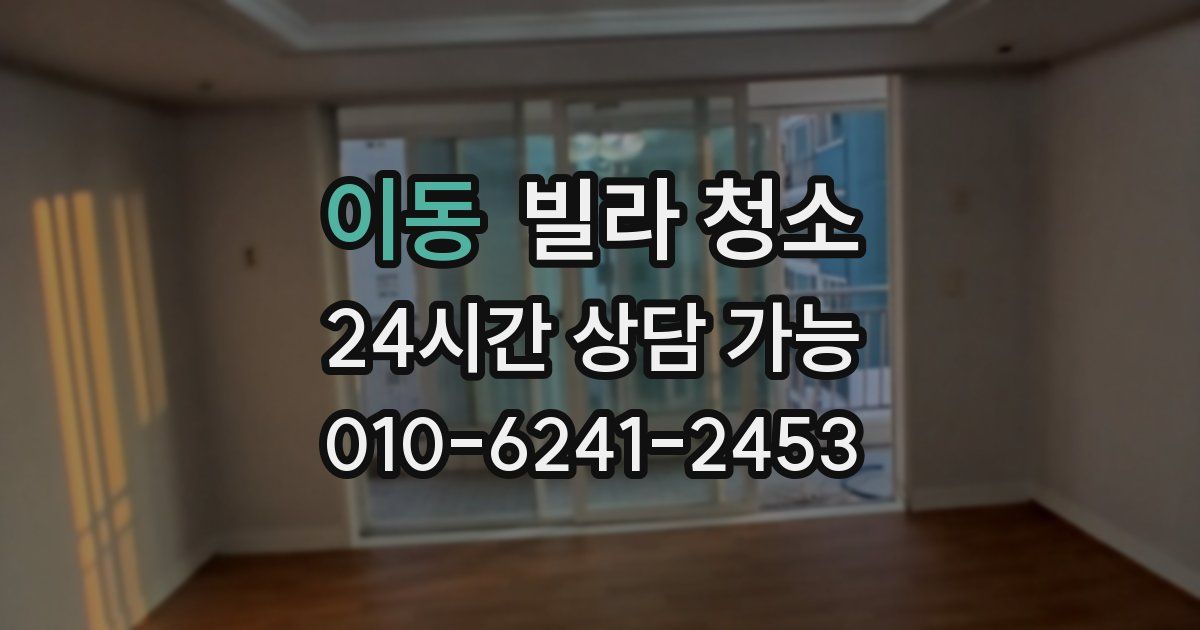 이동 빌라 청소