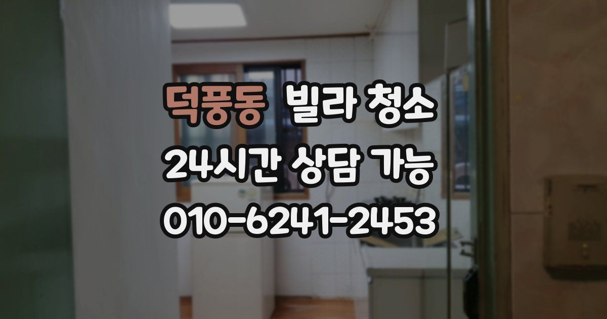 덕풍동 빌라 청소