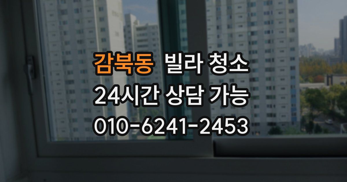 감북동 빌라 청소