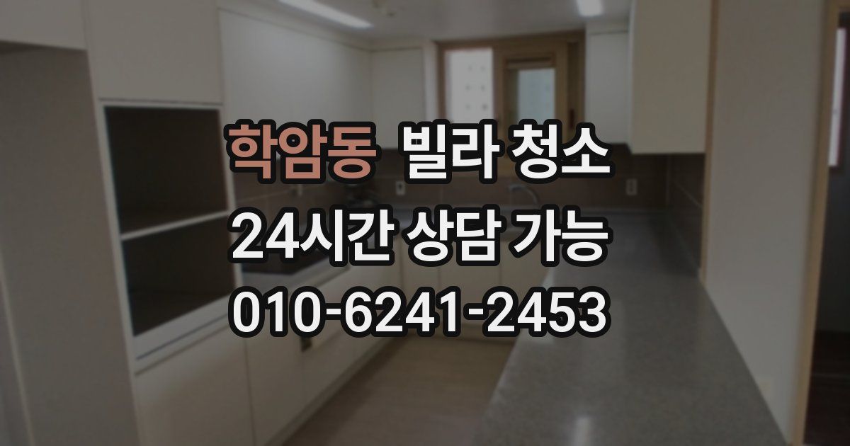 학암동 빌라 청소