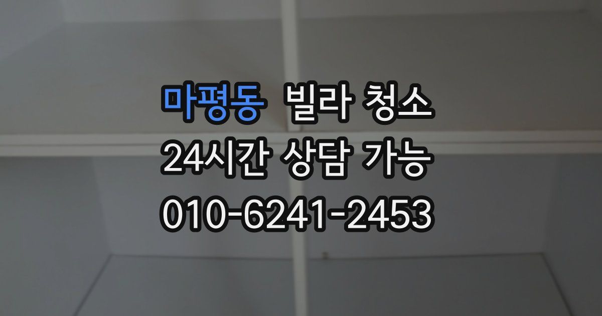 마평동 빌라 청소