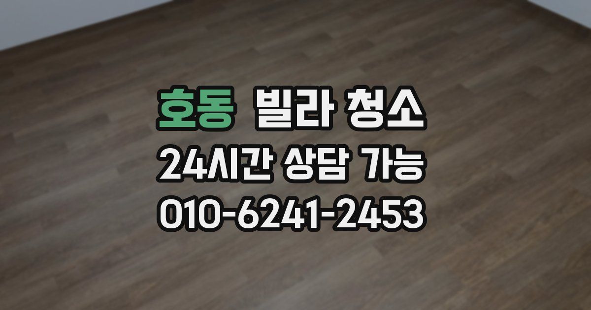 호동 빌라 청소