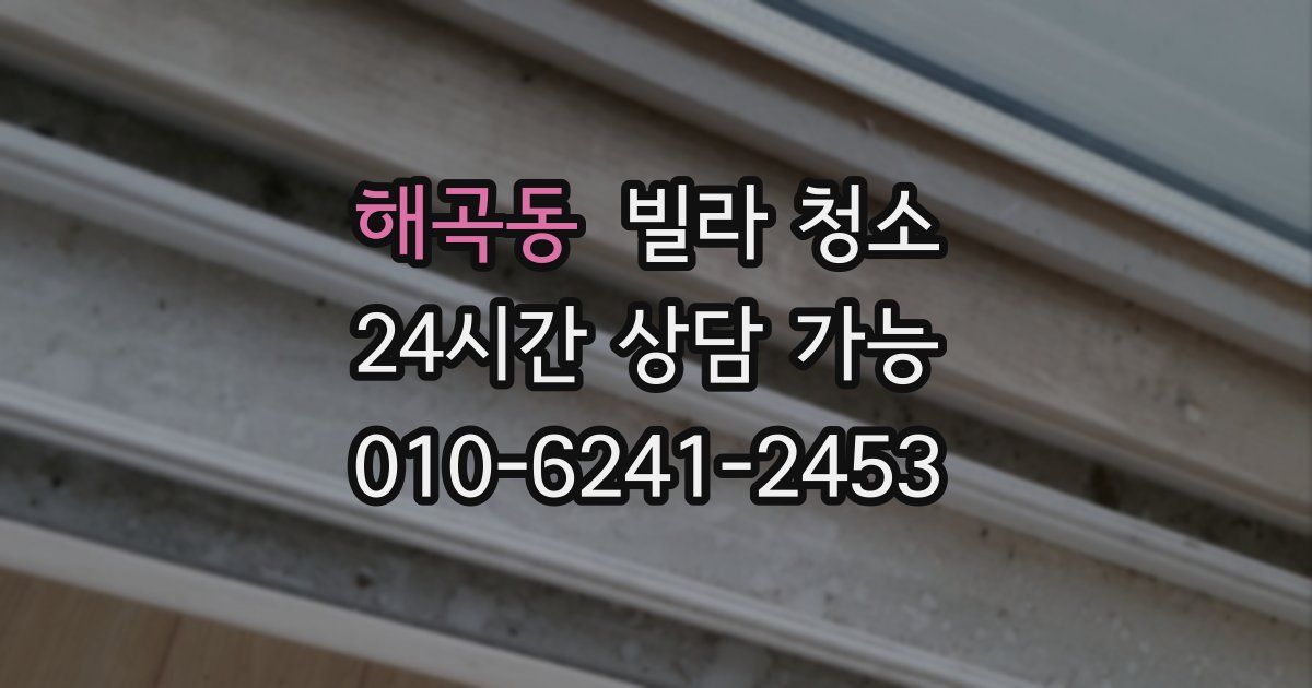 해곡동 빌라 청소