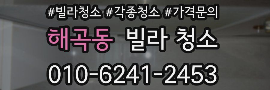 해곡동 빌라 청소