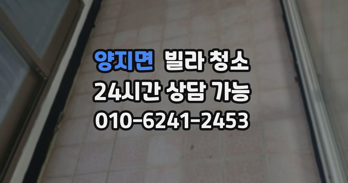 양지면 빌라 청소