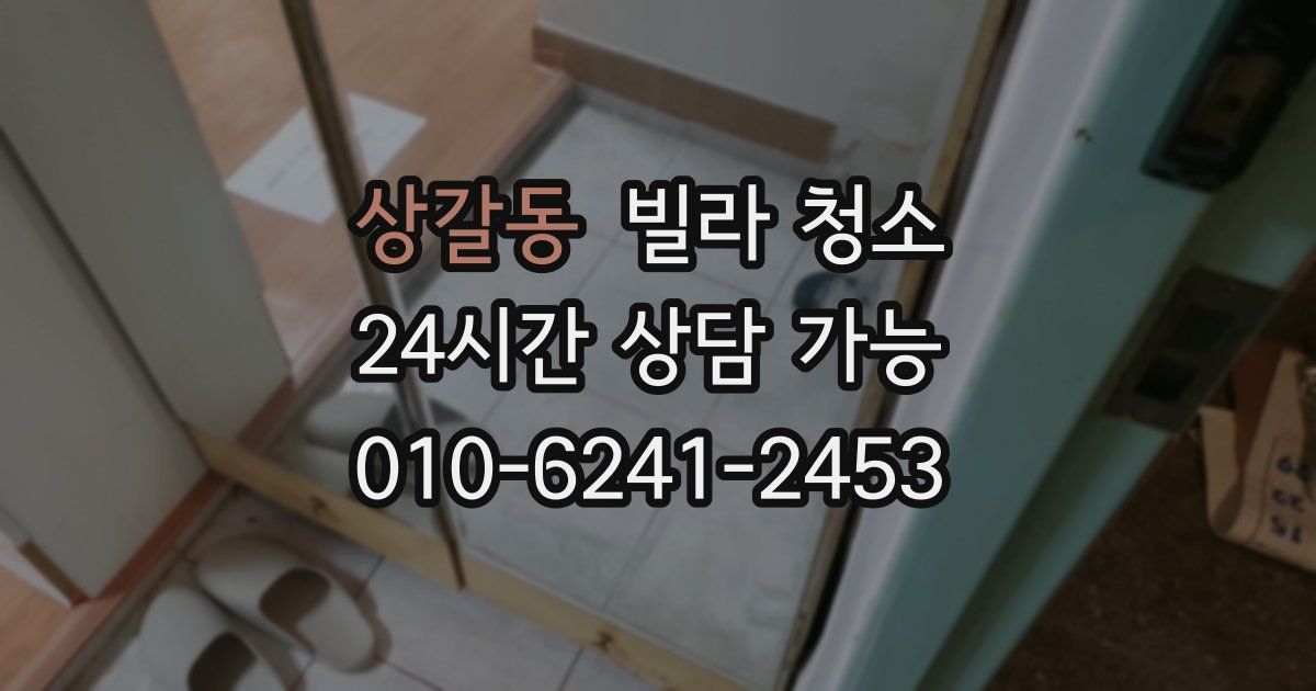 상갈동 빌라 청소