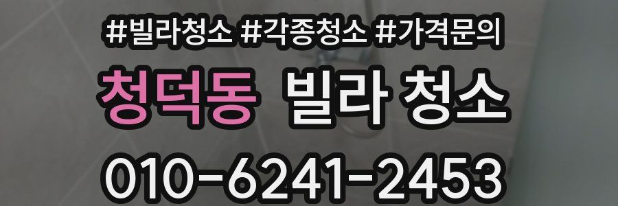 청덕동 빌라 청소