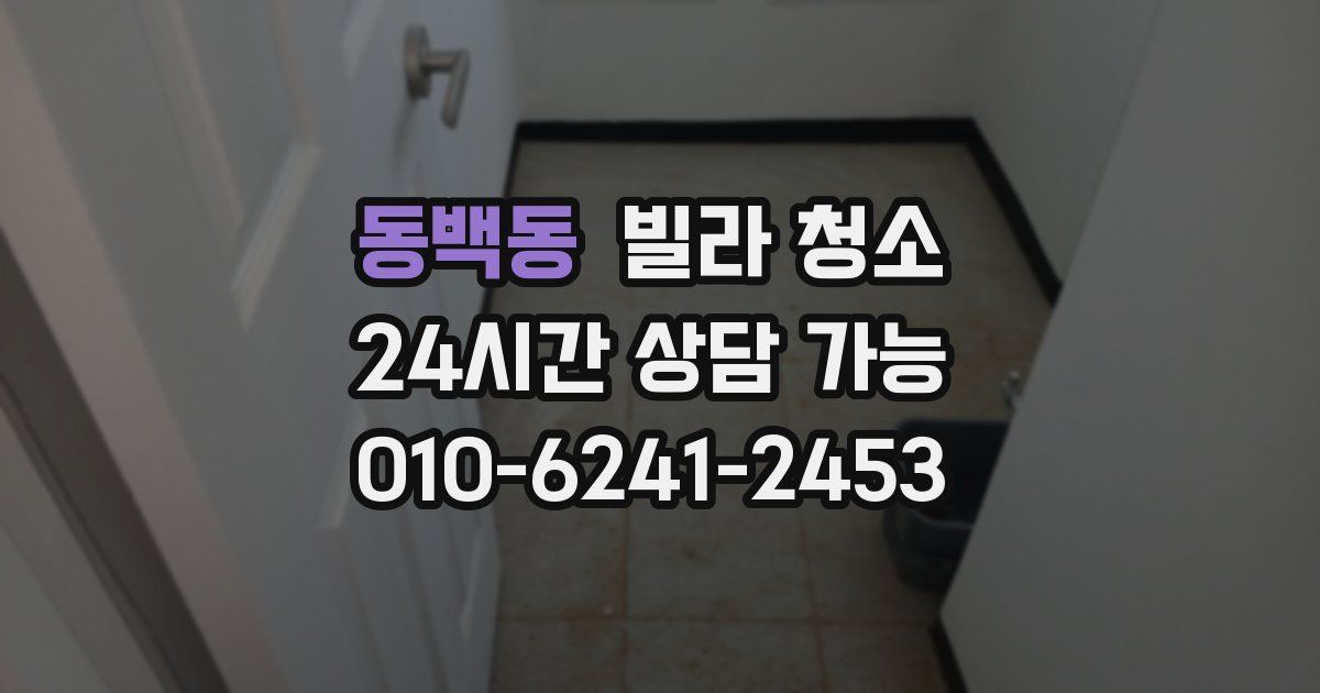 동백동 빌라 청소