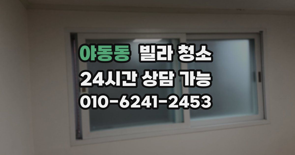 야동동 빌라 청소