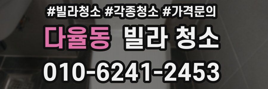 다율동 빌라 청소
