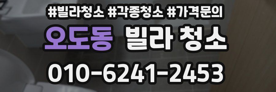 오도동 빌라 청소