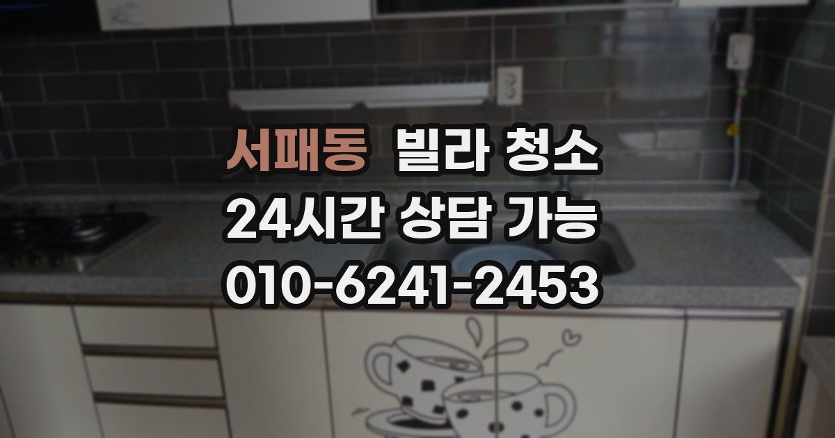 서패동 빌라 청소