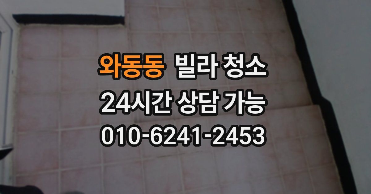 와동동 빌라 청소