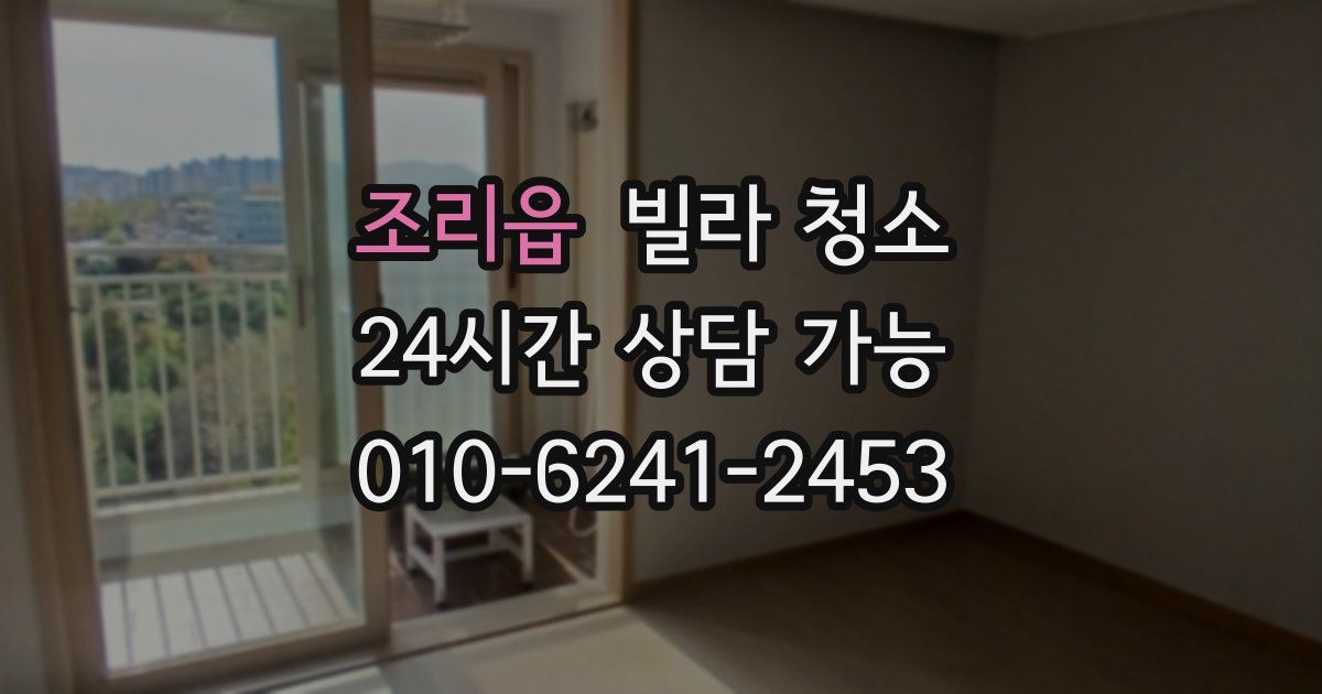 조리읍 빌라 청소