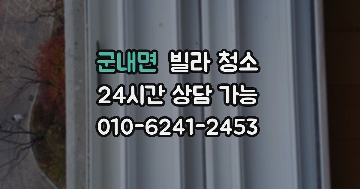 군내면 빌라 청소