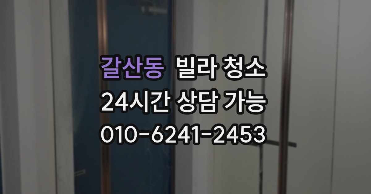 갈산동 빌라 청소