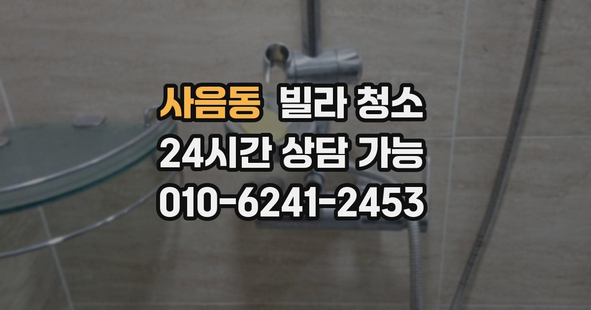 사음동 빌라 청소