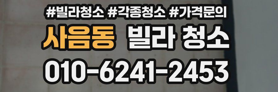 사음동 빌라 청소