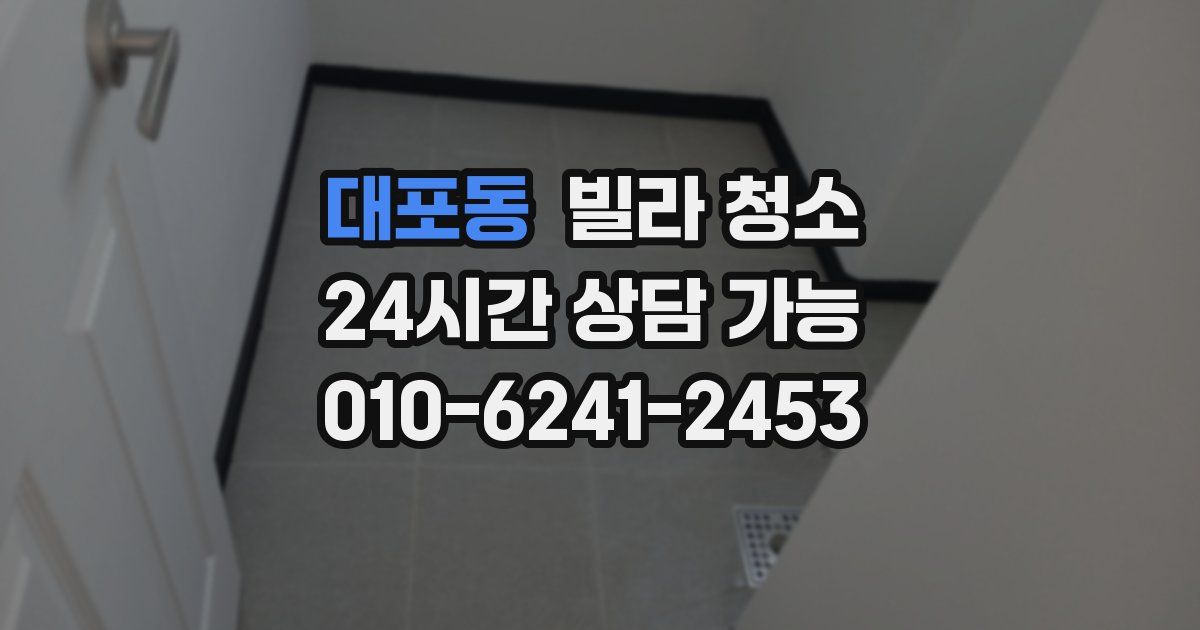 대포동 빌라 청소