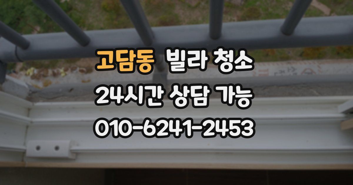 고담동 빌라 청소