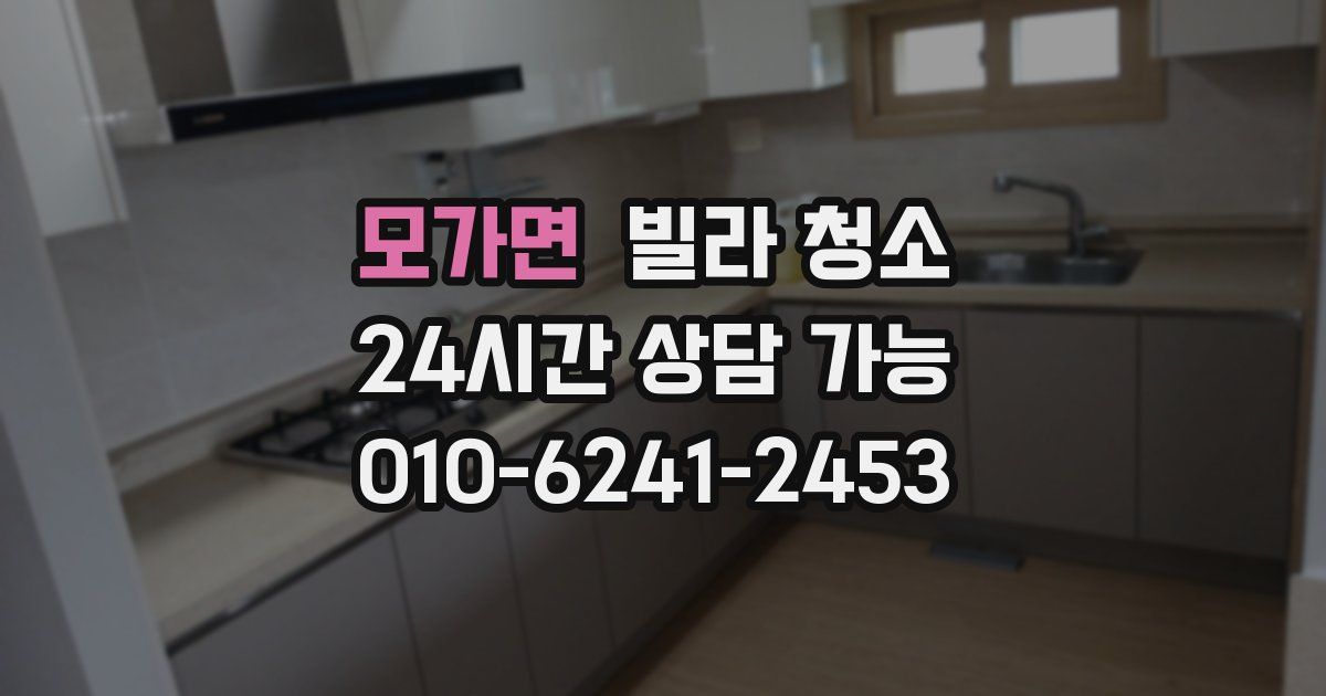 모가면 빌라 청소