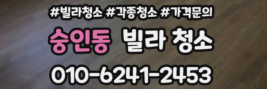 숭인동 빌라 청소