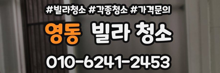 영동 빌라 청소