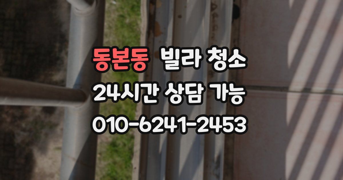 동본동 빌라 청소