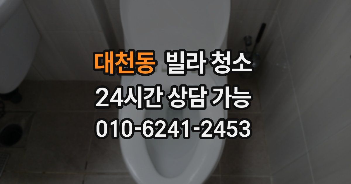 대천동 빌라 청소