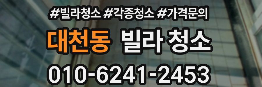 대천동 빌라 청소