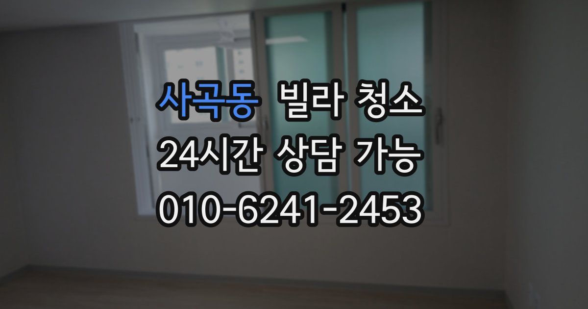 사곡동 빌라 청소