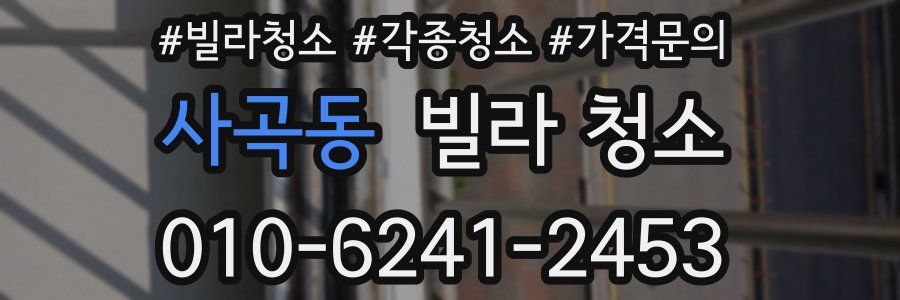 사곡동 빌라 청소
