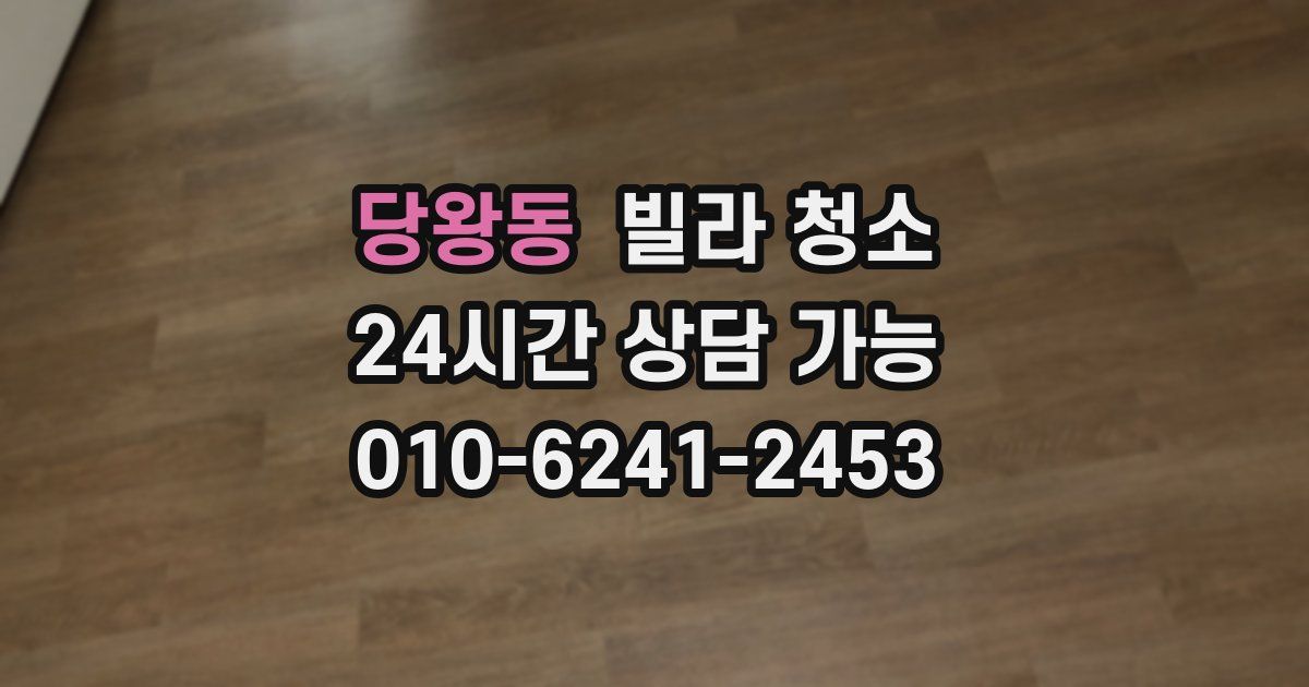 당왕동 빌라 청소