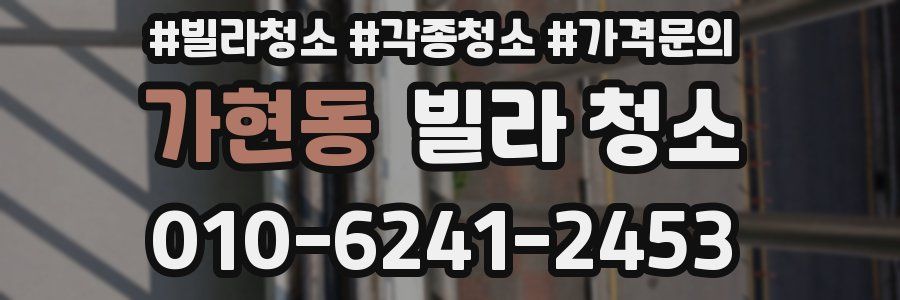 가현동 빌라 청소