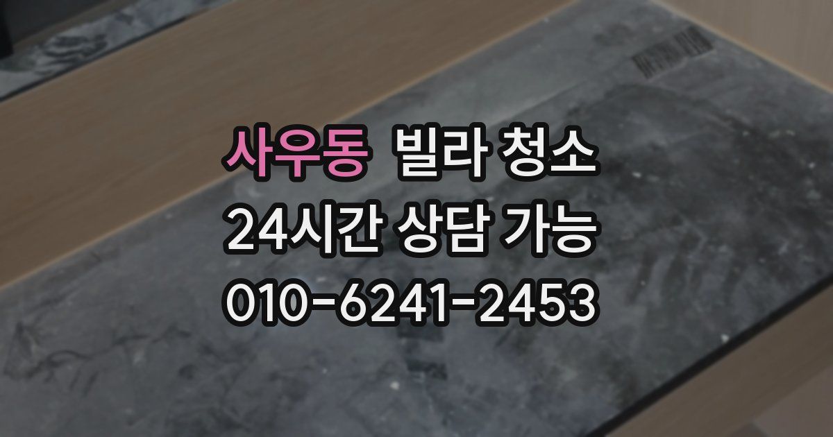 사우동 빌라 청소