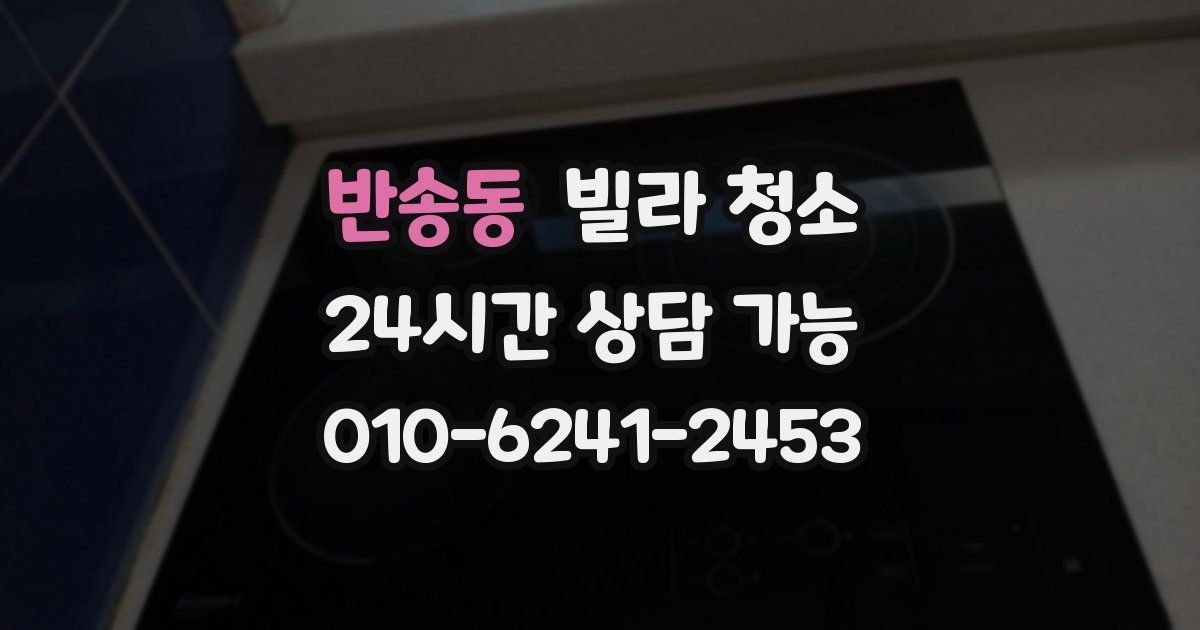 반송동 빌라 청소