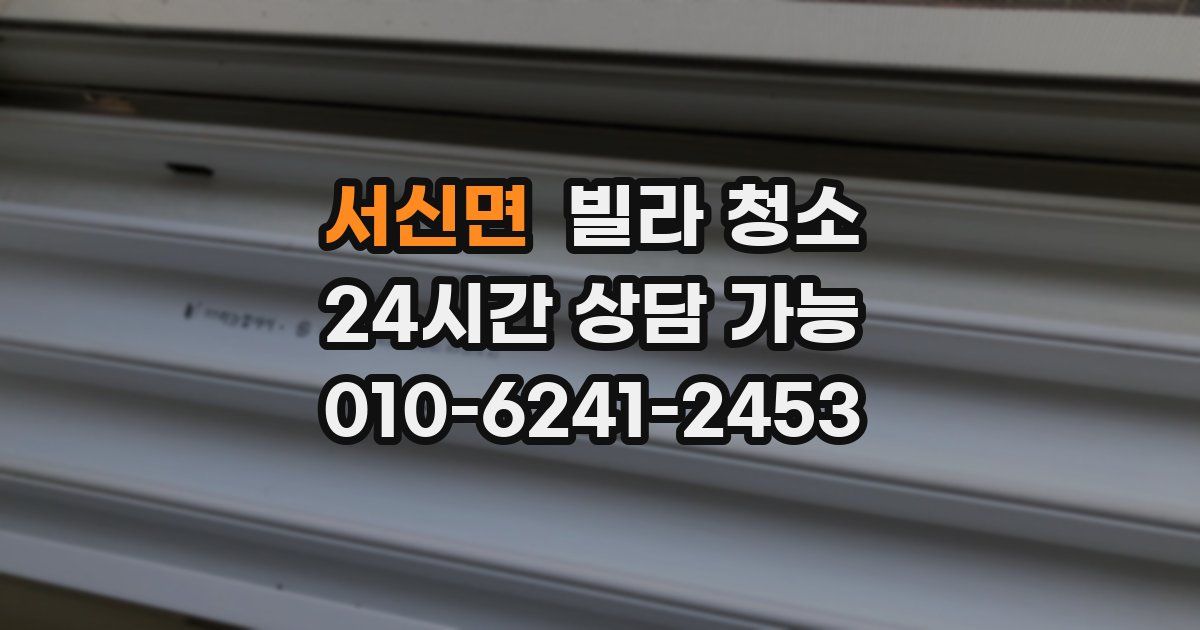 서신면 빌라 청소