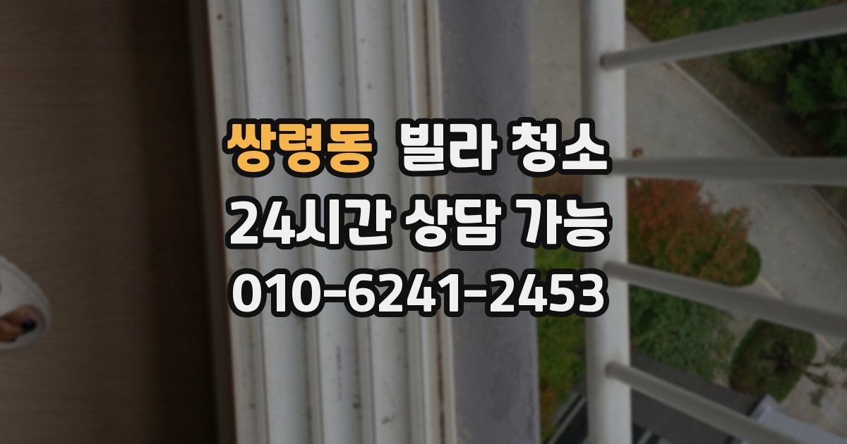 쌍령동 빌라 청소