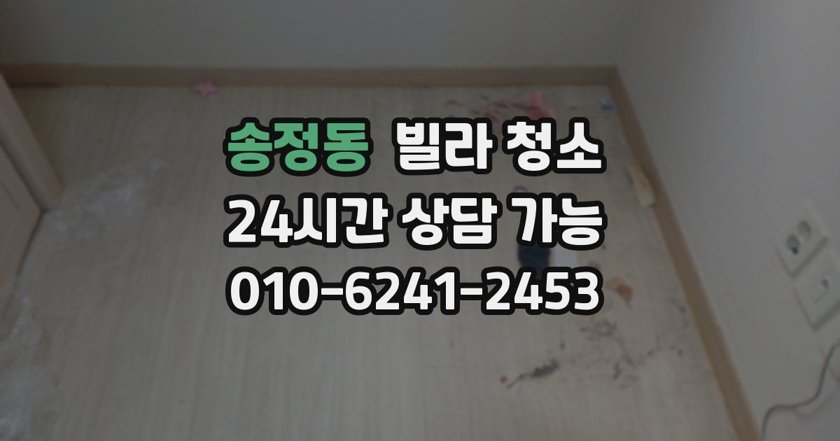 송정동 빌라 청소