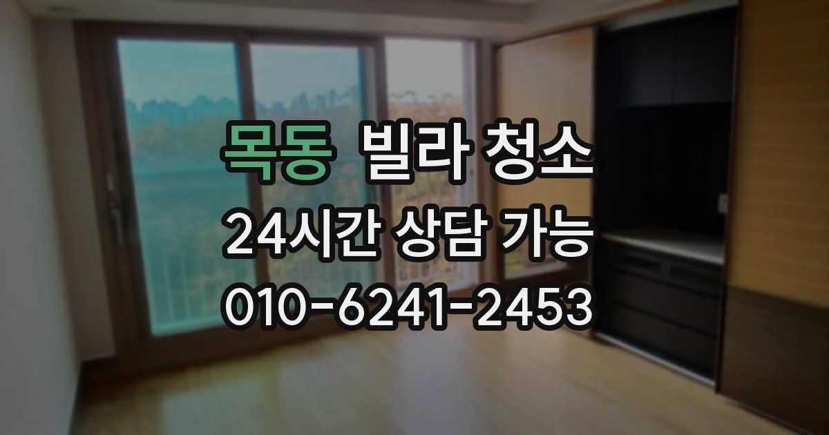 목동 빌라 청소