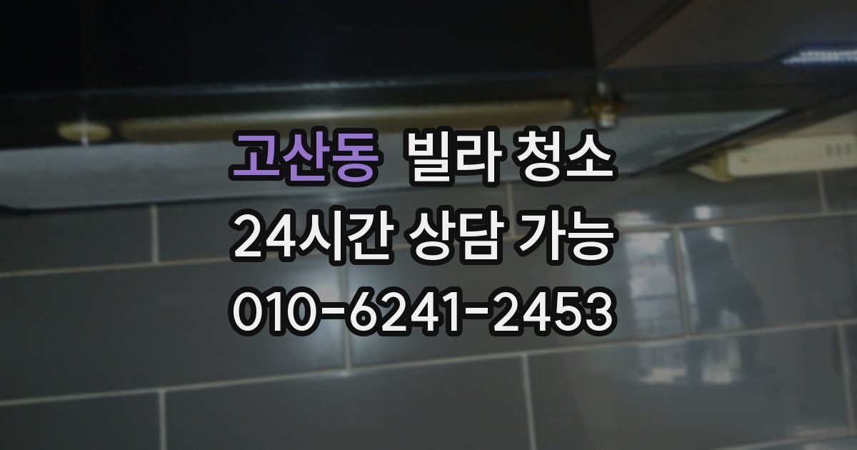 고산동 빌라 청소