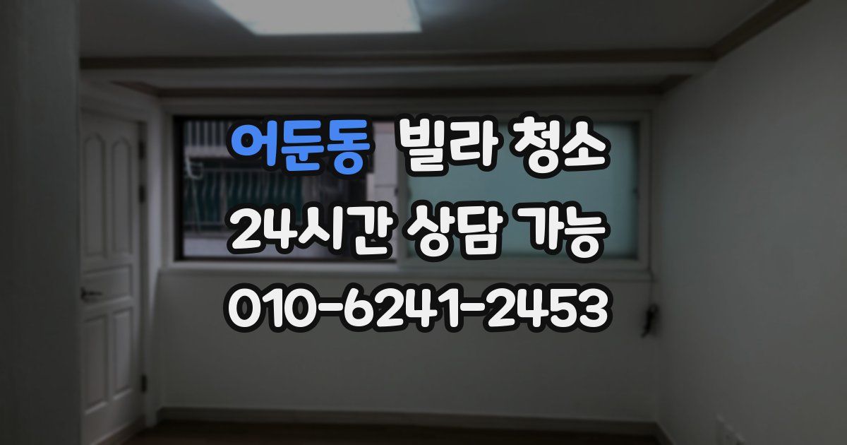 어둔동 빌라 청소