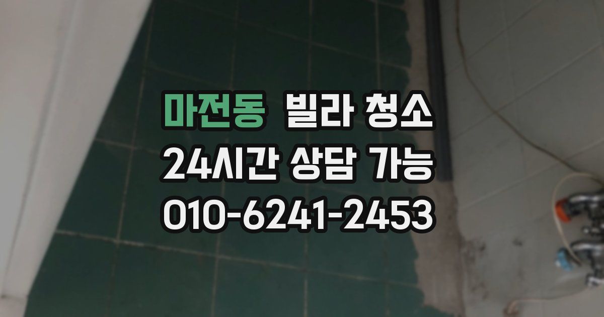 마전동 빌라 청소