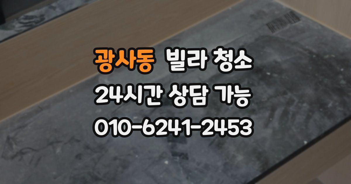 광사동 빌라 청소