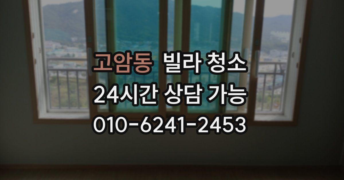 고암동 빌라 청소