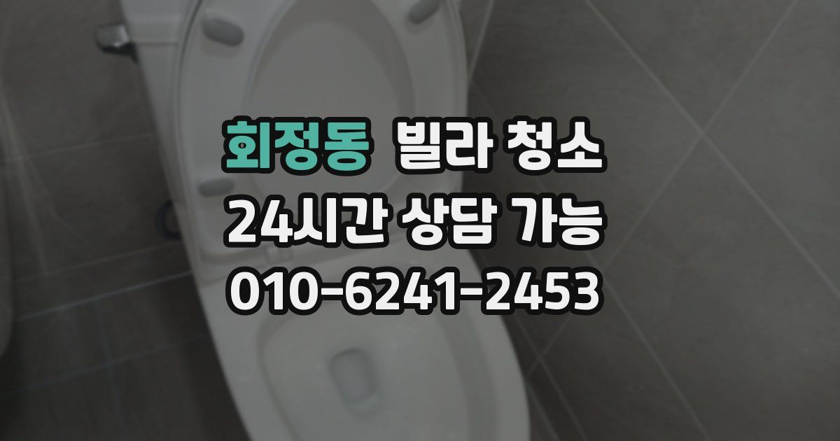 회정동 빌라 청소