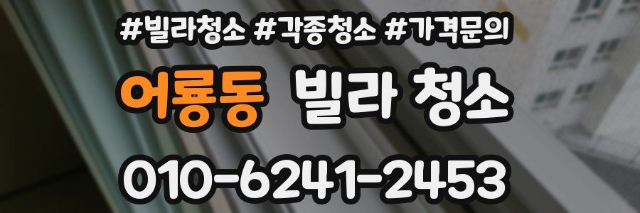 어룡동 빌라 청소