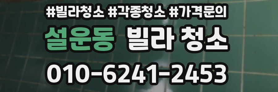 설운동 빌라 청소