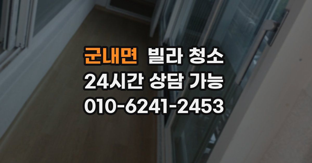 군내면 빌라 청소